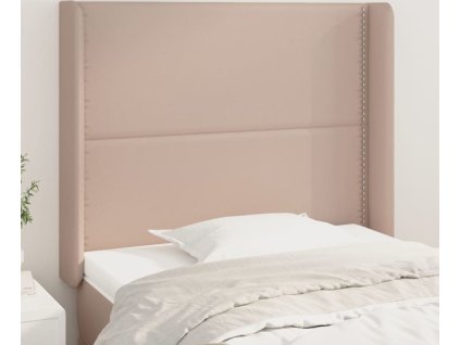 Čelo postele typu ušák 93x16x118/128 cm umělá kůže [3119521] (Barva Hnědá)