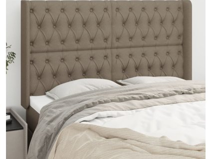 Čelo postele typu ušák 163x16x118/128 cm textil [3119926] (Barva Taupe)