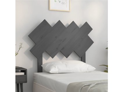 Čelo postele 92 x 3 x 81 cm masivní borovice [819202] (Barva Šedá)