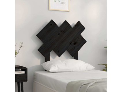 Čelo postele 72,5 x 3 x 81 cm masivní borovice [819199] (Barva Černá)