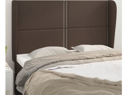 Čelo postele typu ušák 147 x 23 x 118/128 cm umělá kůže [3117909]