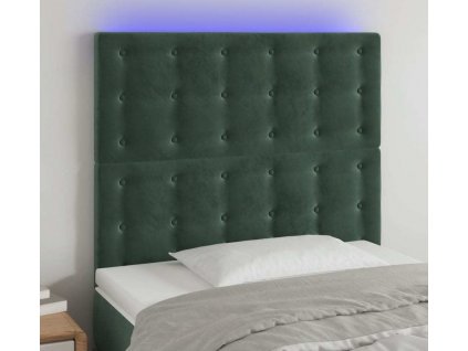 Čelo postele s LED 100x5x118/128 cm samet [3122903]
