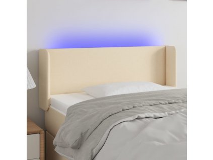 Čelo postele s LED 93 x 16 x 78/88 cm textil [3122943]