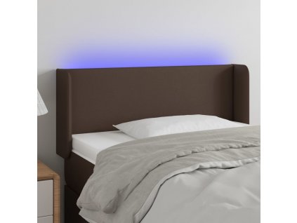 Čelo postele s LED 93 x 16 x 78/88 cm umělá kůže [3123037]