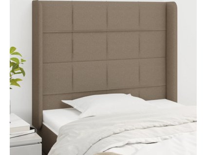 Čelo postele typu ušák 83x16x118/128 cm textil [3119558] (Barva Taupe)
