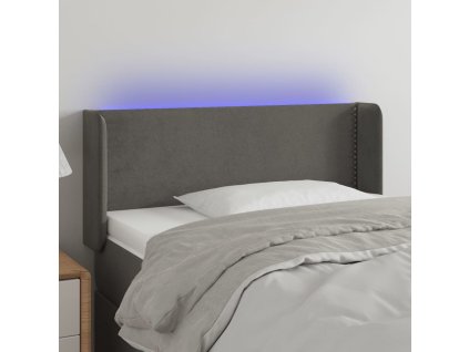 Čelo postele s LED 103 x 16 x 78/88 cm samet [3123139]