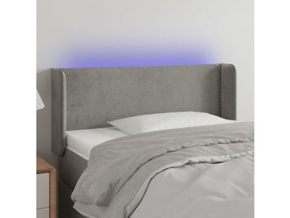 Čelo postele s LED 83 x 16 x 78/88 cm samet [3123126]