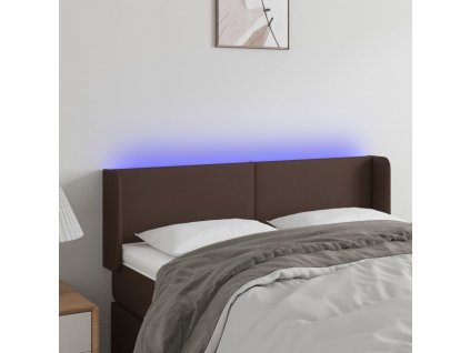 Čelo postele s LED 147 x 16 x 78/88 cm umělá kůže [3123049]