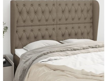 Čelo postele typu ušák 163x23x118/128 cm textil [3118302] (Barva Taupe)