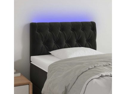 Čelo postele s LED 80 x 7 x 78/88 cm samet [3121980]