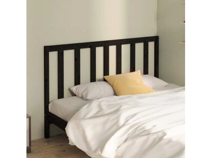 Čelo postele 166 x 4 x 100 cm masivní borovice [817754] (Barva Černá)