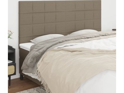 Čelo postele 200 x 5 x 118/128 cm látkové [3116358] (Barva Taupe)