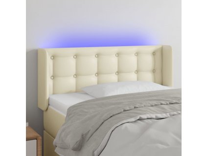 Čelo postele s LED 83 x 16 x 78/88 cm umělá kůže [3123310]