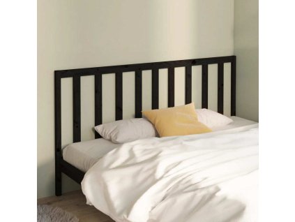 Čelo postele 206 x 4 x 100 cm masivní borovice [817714] (Barva Černá)