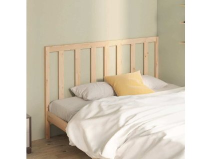 Čelo postele 146 x 4 x 100 cm masivní borovice [817740] (Barva Přírodní)