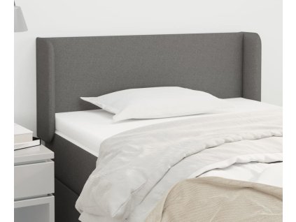 Čelo postele typu ušák 93x16x78/88 cm textil [3118471] (Barva Tmavě šedá)