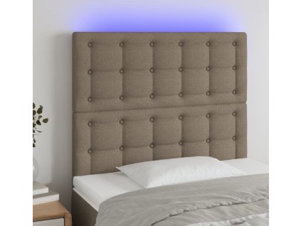 Čelo postele s LED 100x5x118/128 cm textil [3122852]