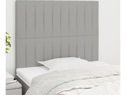 Čelo postele 90x5x118/128 cm látkové [3116552] (Barva Světle šedá)