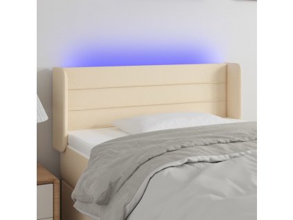 Čelo postele s LED 103 x 16 x 78/88 cm textil [3123371]