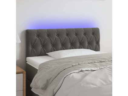 Čelo postele s LED 100 x 7 x 78/88 cm samet [3121991]