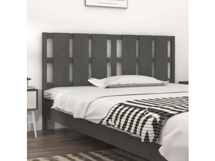 Čelo postele 165,5 x 4 x 100 cm masivní borovice [818002] (Barva Šedá)