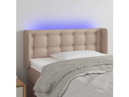 Čelo postele s LED 93 x 16 x 78/88 cm umělá kůže [3123319]