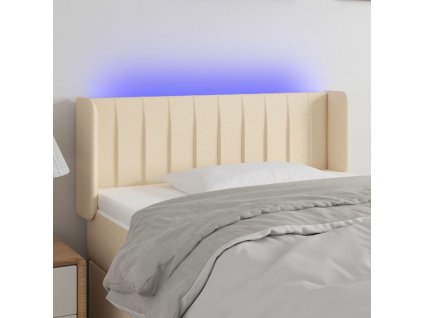 Čelo postele s LED 93 x 16 x 78/88 cm textil [3123461]