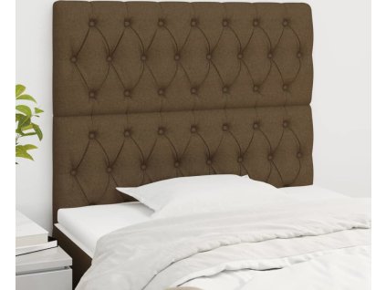 Čelo postele 100x7x118/128 cm látkové [3116661] (Barva Tmavě hnědá)