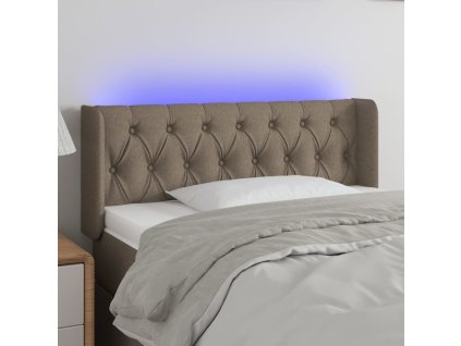 Čelo postele s LED 93 x 16 x 78/88 cm textil [3123558] (Barva Taupe)