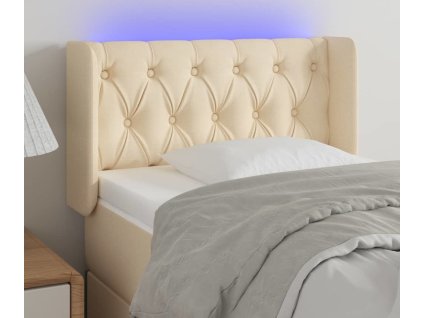 Čelo postele s LED 83 x 16 x 78/88 cm textil [3123553] (Barva Zelená)