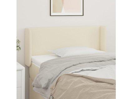 Čelo postele typu ušák 83 x 16 x 78/88 cm umělá kůže [3118562] (Barva Krémová)
