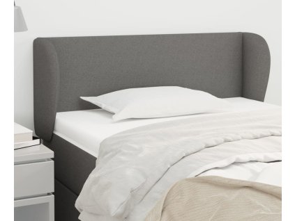 Čelo postele typu ušák 103x23x78/88 cm textil [3116855] (Barva Tmavě šedá)