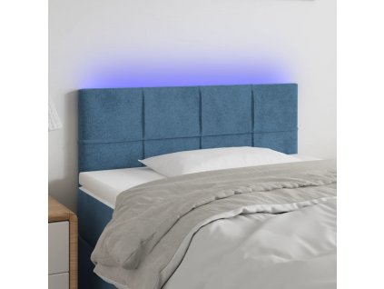 Čelo postele s LED 80 x 5 x 78/88 cm samet [3121646]