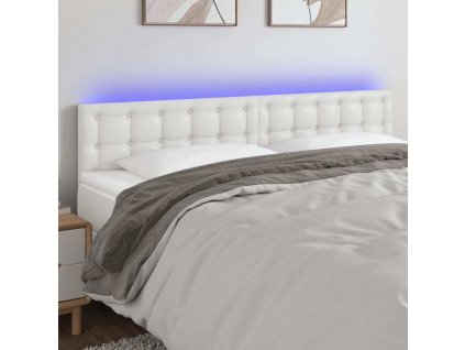 Čelo postele s LED 180x5x78/88 cm umělá kůže [3121715]