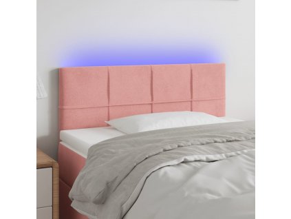 Čelo postele s LED 100x5x78/88 cm samet [3121659]