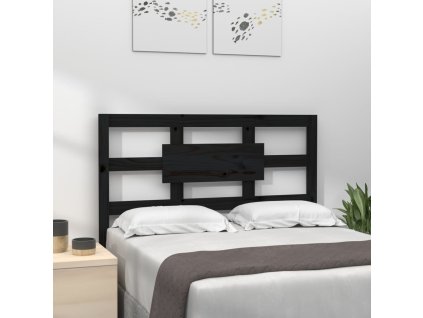 Čelo postele 95,5 x 4 x 100 cm masivní borovice [818024] (Barva Černá)