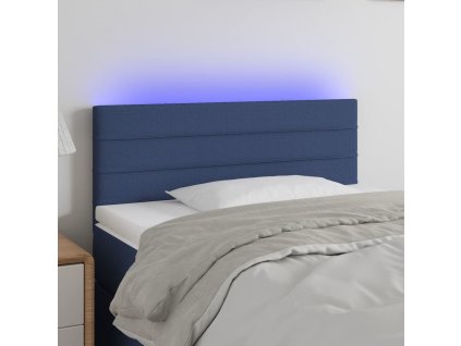 Čelo postele s LED 100x5x78/88 cm textil [3121748] (Barva Modrá)