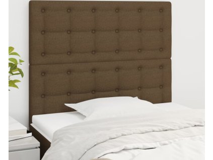 Čelo postele 90x5x118/128 cm látkové [3116751] (Barva Tmavě hnědá)