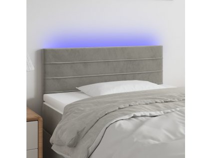 Čelo postele s LED 90x5x78/88 cm samet [3121788]