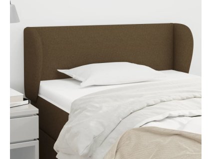 Čelo postele typu ušák 83x23x78/88 cm textil [3116841] (Barva Tmavě hnědá)