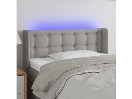 Čelo postele s LED 103 x 16 x 78/88 cm textil [3123660]