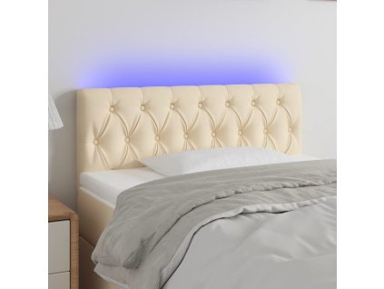 Čelo postele s LED 90 x 7 x 78/88 cm textil [3121937] (Barva Zelená)