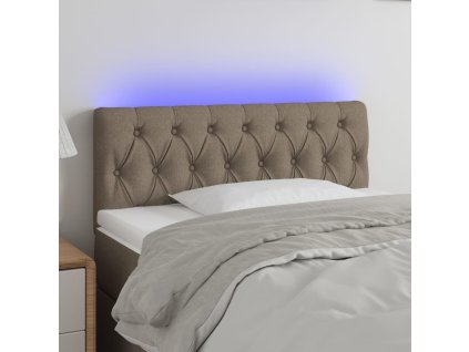 Čelo postele s LED 100 x 7 x 78/88 cm textil [3121942] (Barva Taupe)