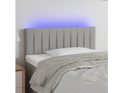 Čelo postele s LED 90x5x78/88 cm textil [3121839] (Barva Zelená)