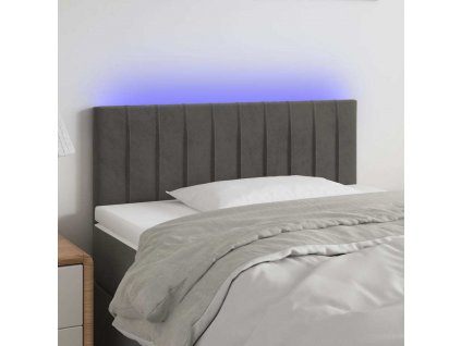 Čelo postele s LED 100x5x78/88 cm samet [3121893]