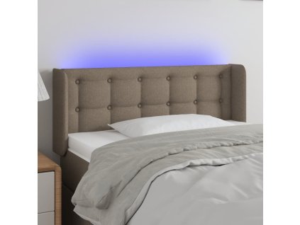 Čelo postele s LED 83 x 16 x 78/88 cm textil [3123648] (Barva Taupe)