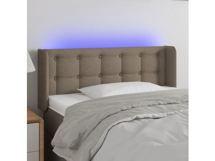 Čelo postele s LED 83 x 16 x 78/88 cm textil [3123648]