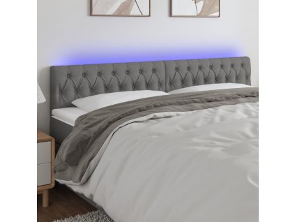 Čelo postele s LED 180 x 7 x 78/88 cm textil [3121963]