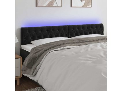 Čelo postele s LED 180 x 7 x 78/88 cm samet [3122012]
