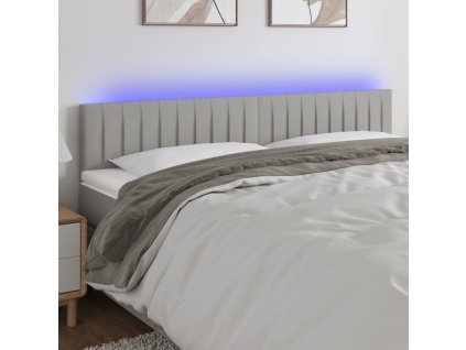 Čelo postele s LED 200x5x78/88 cm textil [3121879] (Barva Zelená)